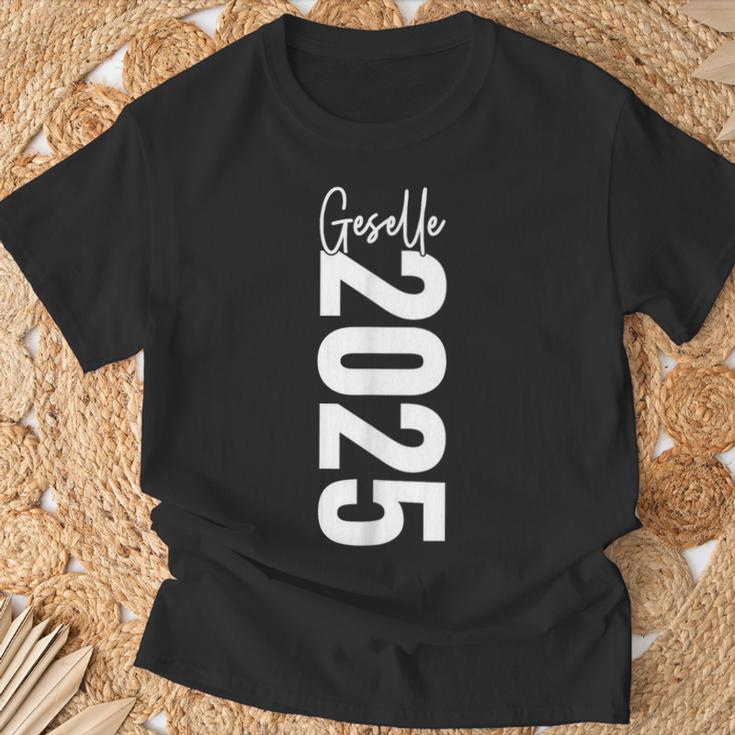 Prüfung Bestanden Geselle Abschluss 2025 Geschenk Schwarz Erwachsene Klein Klassisch Gesellenprüfung Bestanden Geselle 2025 T-Shirt Geschenke für alte Männer