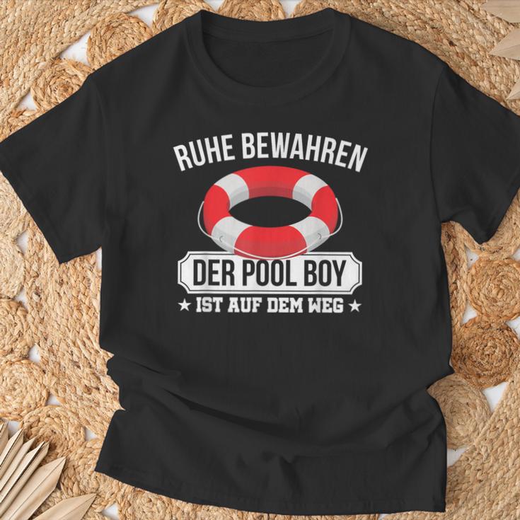 Quiet Keep The Pool Boy Lifeguard Pool Boy T-Shirt Geschenke für alte Männer