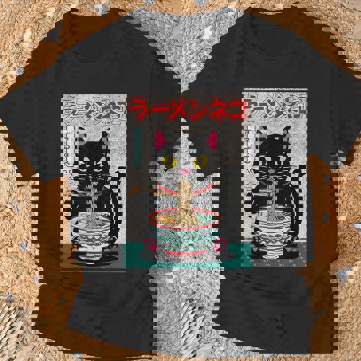 Black Cat Gifts, Vintage Shirts, Ramen Shirts, Anime Shirts, Retro Shirts, Black Shirts, Cat Shirts