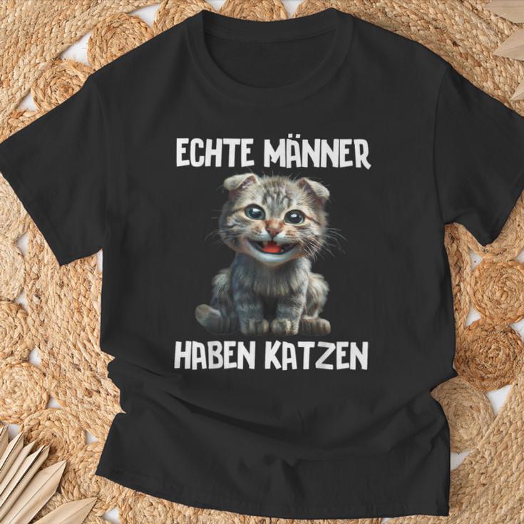 Real Have Cats Cat Sayings Cat T-Shirt Geschenke für alte Männer