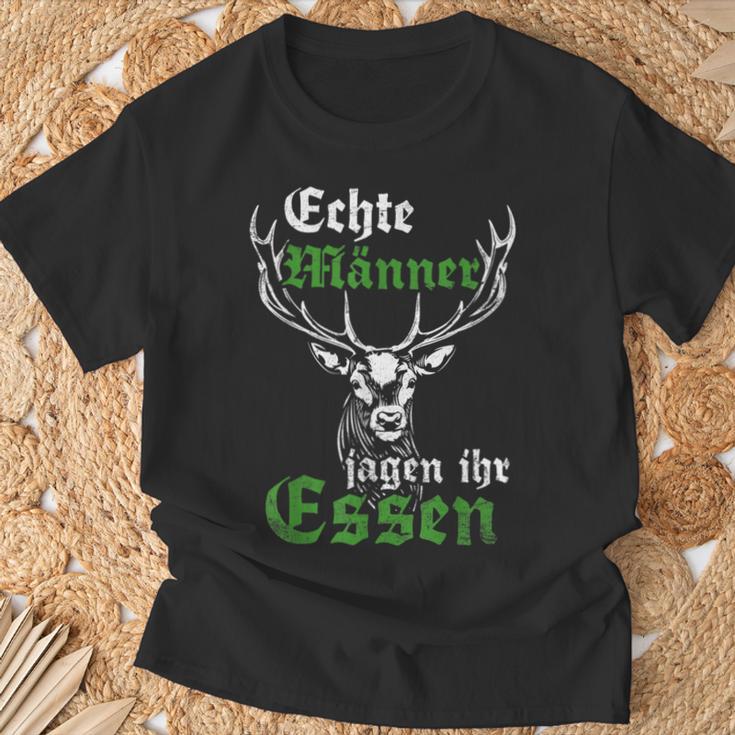 Real Hunting Your Food Hunter Deer Hunting T-Shirt Geschenke für alte Männer