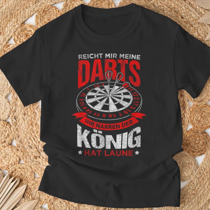 Reicht Mir Meine Darts Der König Hat Laune Dart T-Shirt Geschenke für alte Männer