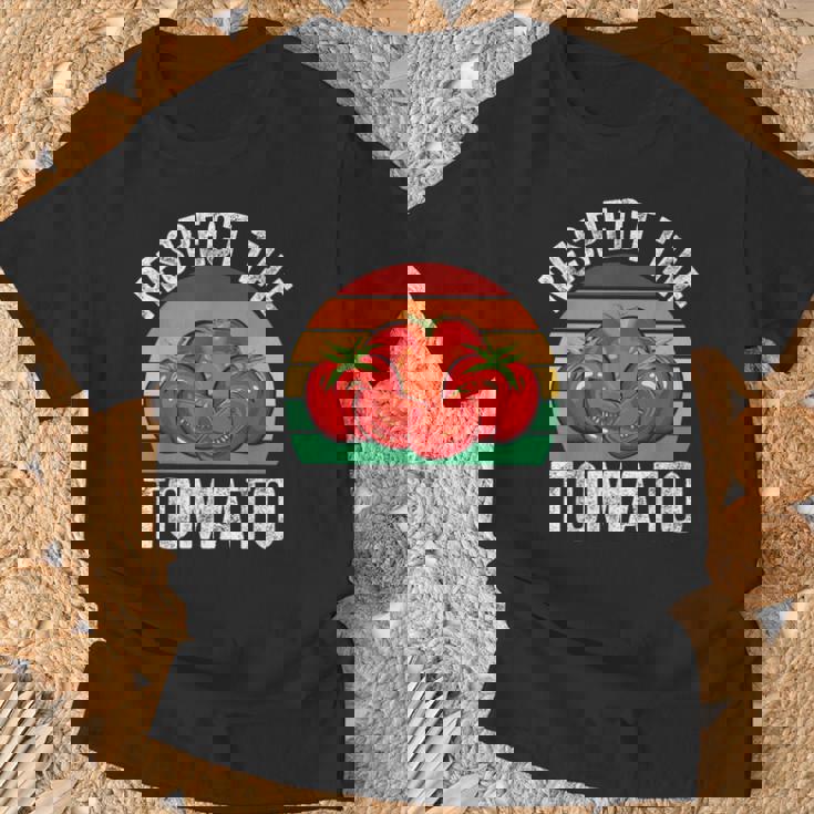 Respect The Tomato T-Shirt Geschenke für alte Männer