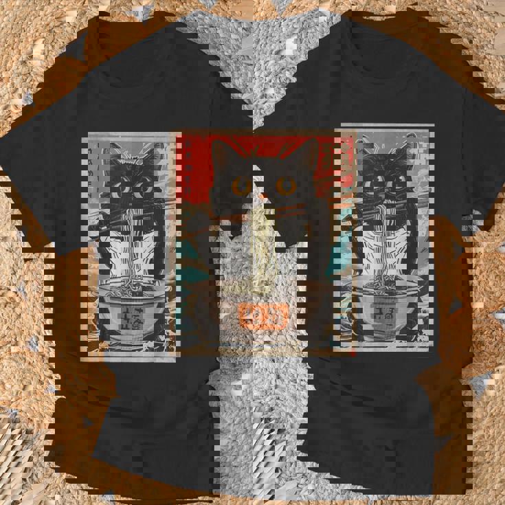 Ramen Gifts, Kawaii Cat Shirts, Anime Cat Shirts, Ramen Shirts, Retro Shirts