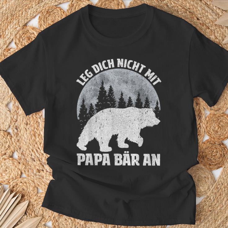 Retro Father Baby Son Daughter Bear Dad Father's Day Father T-Shirt Geschenke für alte Männer