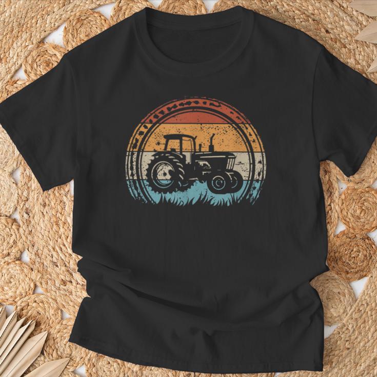 Retro Trekker Farmer Tractor T-Shirt Geschenke für alte Männer