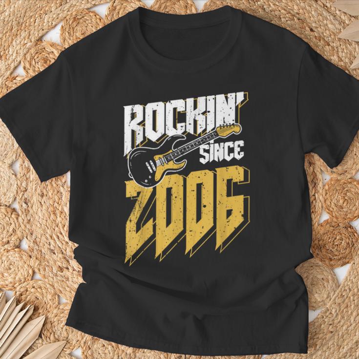 Rockin' Since 2006Intage Rock Music Fan 17Th Birthday T-Shirt Geschenke für alte Männer