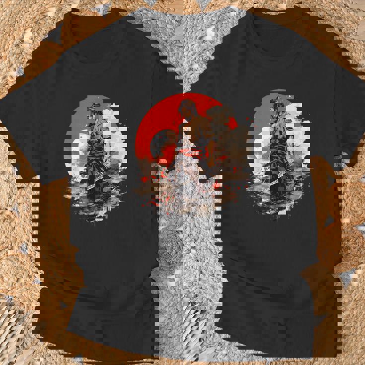 Samurai Hombres Guerrero Japonés Ninja Hombres Kawaii Camiseta unisex Regalos para ancianos