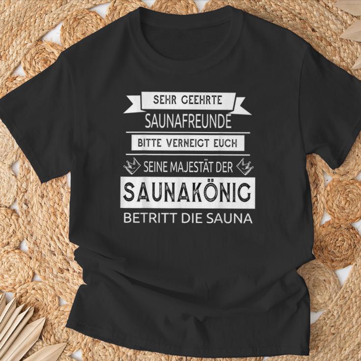 Sauna King Seine Majestät Saying Sayings T-Shirt Geschenke für alte Männer