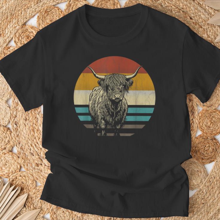 Scottish Highland Cattle Highland Cattle Farmer T-Shirt Geschenke für alte Männer