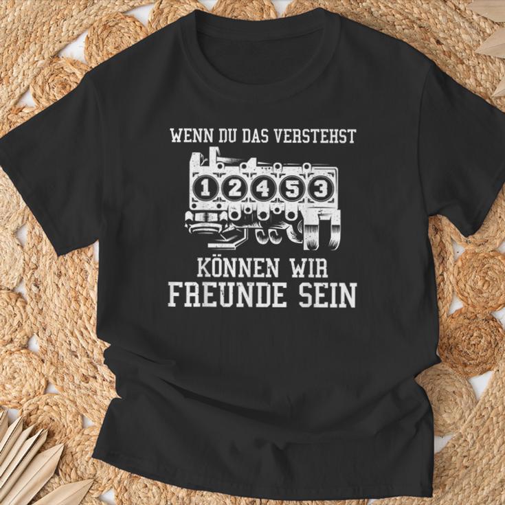 Screwdriver Car Mechatronics 5 Cylinder Car Mechanic T-Shirt Geschenke für alte Männer