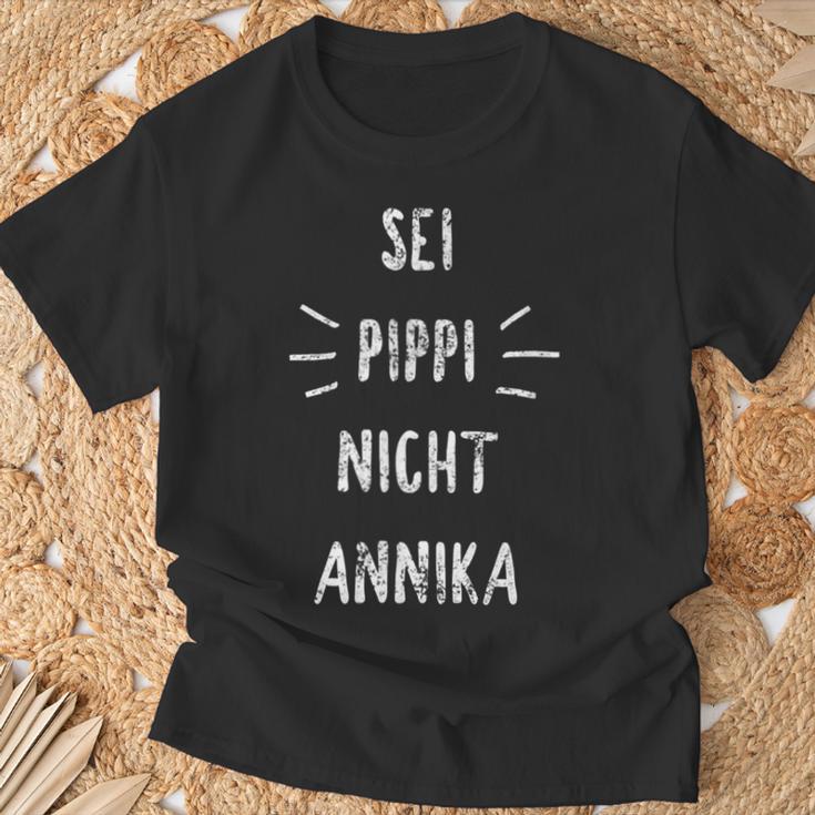 Sei Pippi Nicht Annika Inspiration Slogan T-Shirt Geschenke für alte Männer