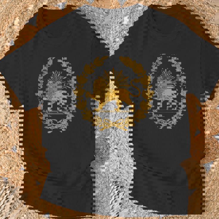 Shir O Khorshid Lion Et Soleil Symbole De La Persie T-Shirt Cadeaux pour les vieillards
