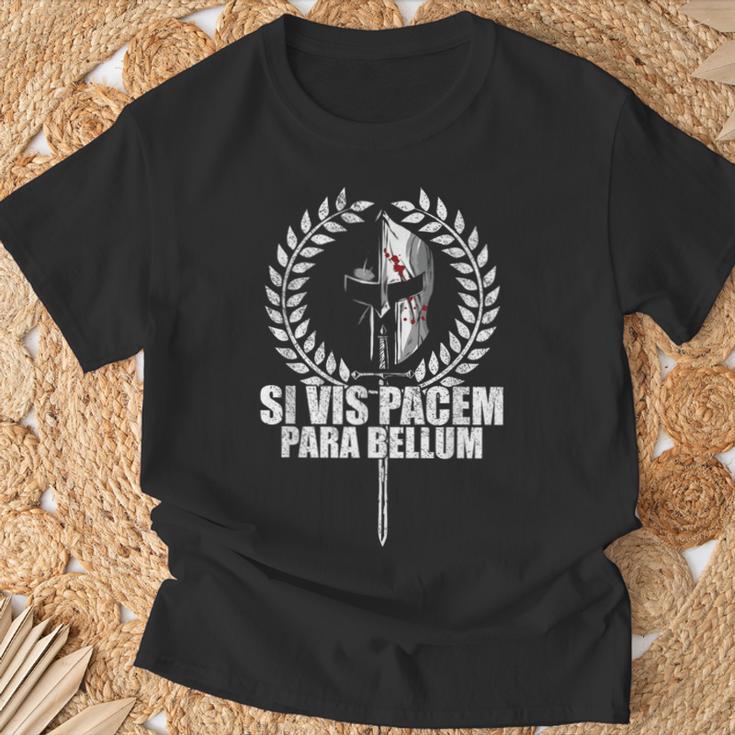 Siis Pacem Para Bellum Latin Wisdom Proverb T-Shirt Geschenke für alte Männer