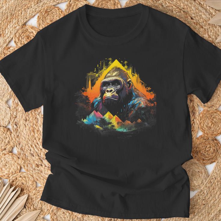 Silverback Gorilla Monkey Animal T-Shirt Geschenke für alte Männer