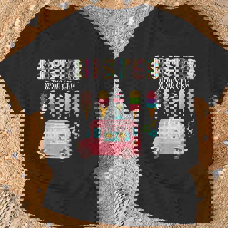 Sister Birthday Crew Ice Cream Truck Bday Ice Cream Party Camiseta unisex Regalos para ancianos
