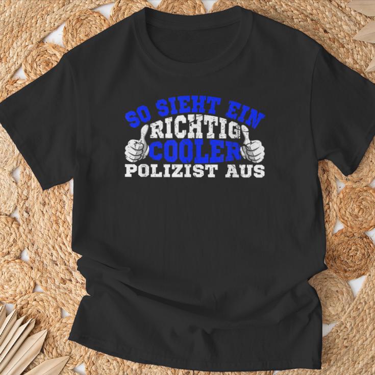 So Sieht Ein Richtig Cooler Policeman Aus Polizei T-Shirt Geschenke für alte Männer