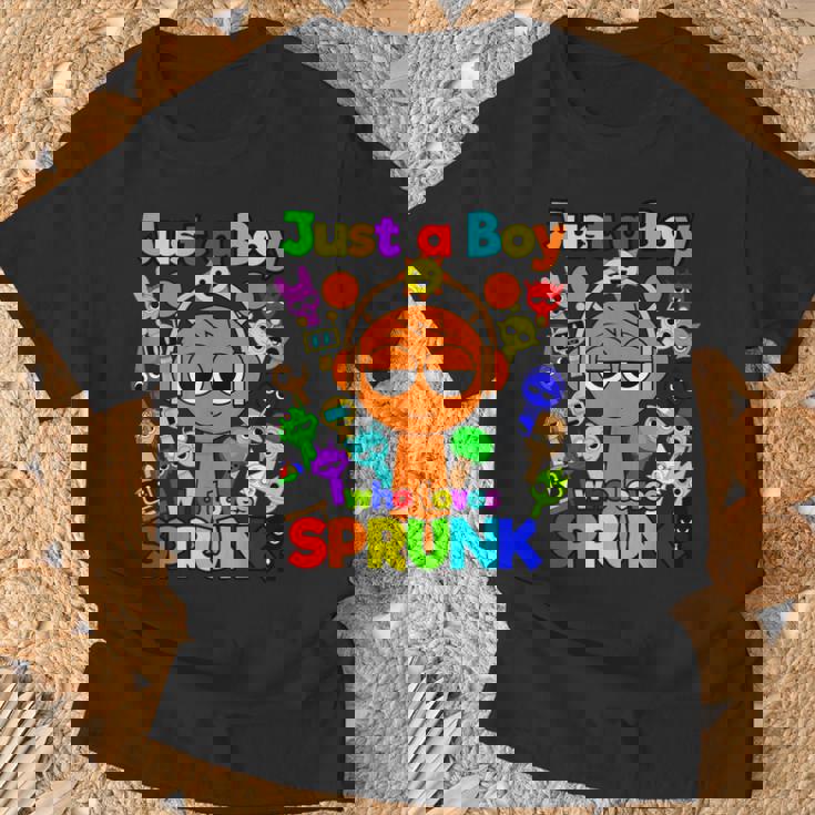 Sprunki Boys Oren Just A Boy Who Loves Sprunki Camiseta unisex Regalos para ancianos