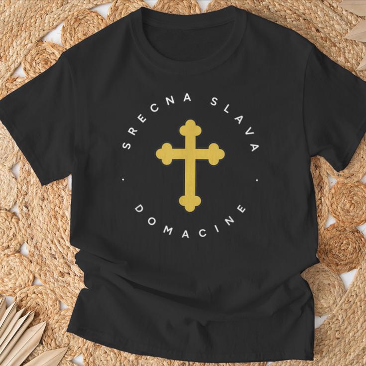 Srecna Slava Domacine T-Shirt Geschenke für alte Männer