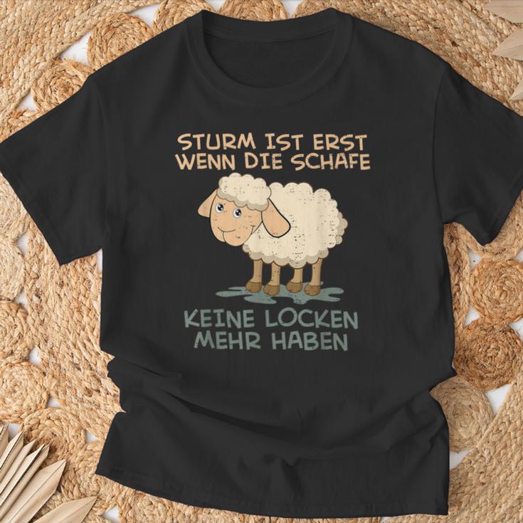 Storm Ist Erst Wenn Die Sheep Keine Locken Mehr Haben Sheep T-Shirt Geschenke für alte Männer