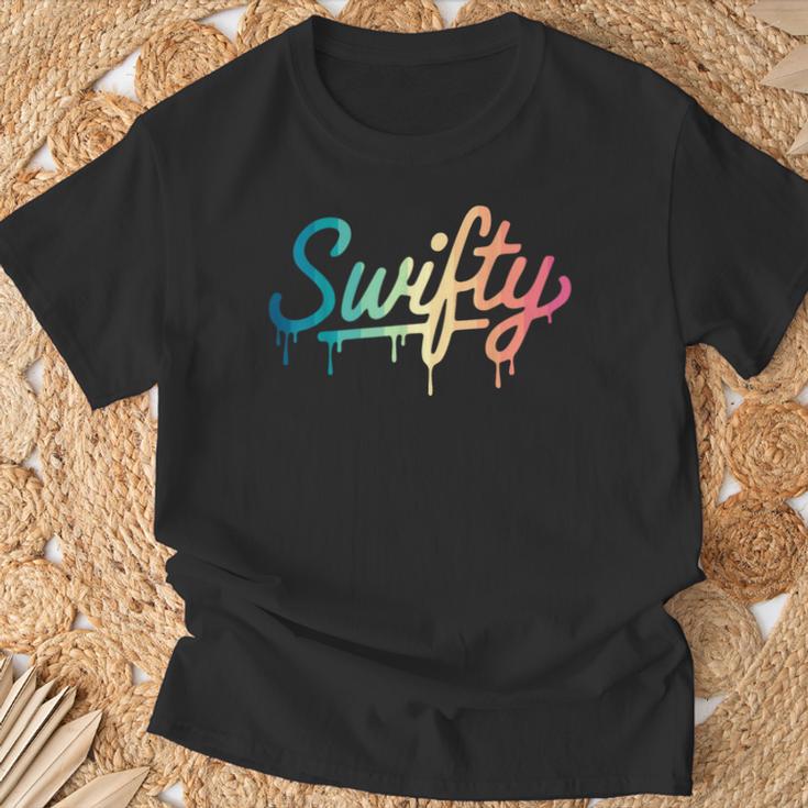 Swifty Fan Merchandise Ns Colourful Taylor Outfit Drip T-Shirt Geschenke für alte Männer