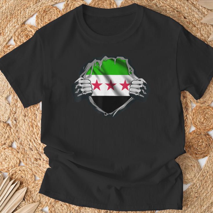 Syria Flag Free Syria Flag T-Shirt Geschenke für alte Männer