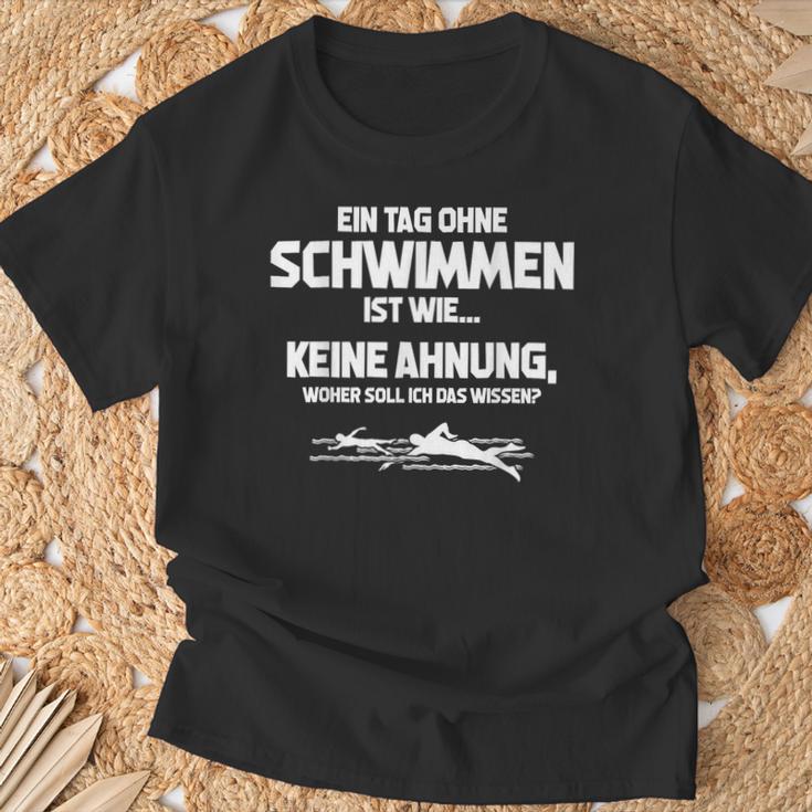 Tag Ohne Schwimmen Immöglich Swimmer T-Shirt Geschenke für alte Männer