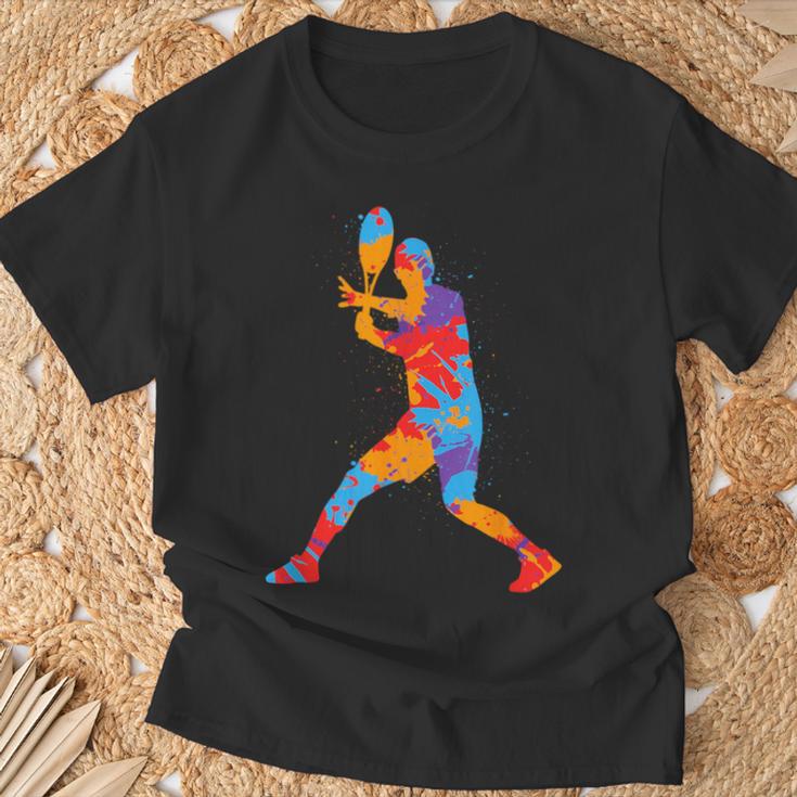 Tennis Player Colourful Children's Tennis Player Boys' T-Shirt Geschenke für alte Männer