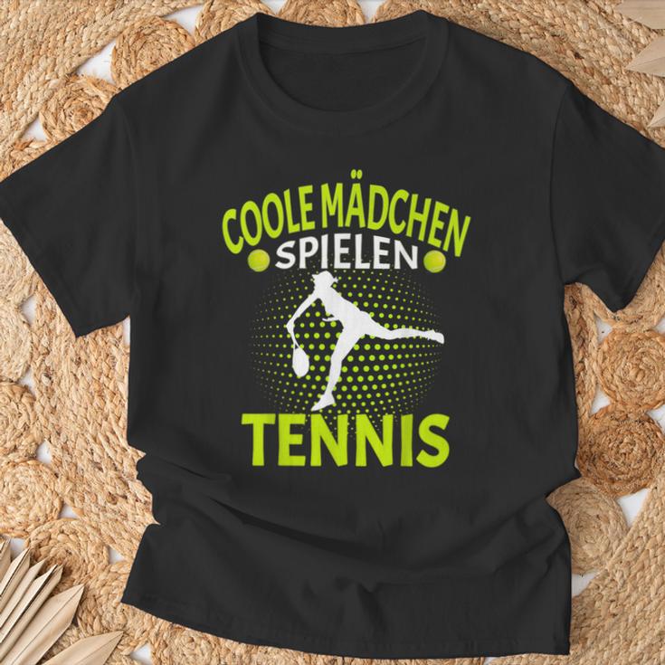 Tennis Player Cool Girls Playing Tennis T-Shirt Geschenke für alte Männer