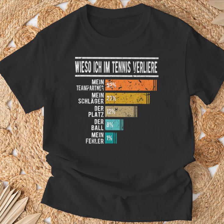 Tennis Wieso Ich Im Tenniserlose Wieso Ich Im S T-Shirt Geschenke für alte Männer