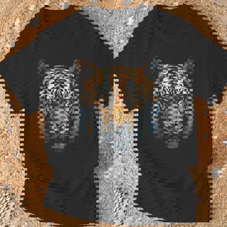Tigre Animal Arte Diseño Tigre Camiseta unisex Regalos para ancianos