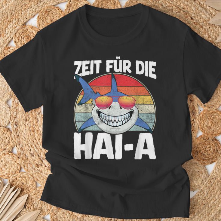 Time For The Haia Shark Sleep Tired Pyjamas Sleep T-Shirt Geschenke für alte Männer