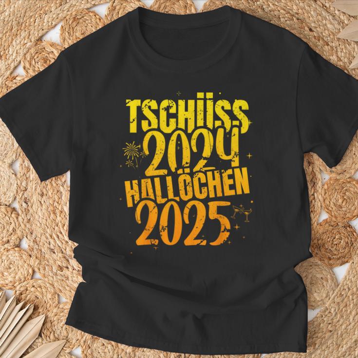 Tschüss 2024 Hallöchen 2025 New Year's Eve New Year Holidays T-Shirt Geschenke für alte Männer