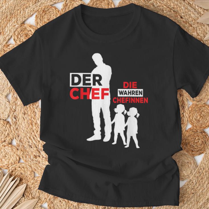 Twin Papa Der Chef Gemini Papa T-Shirt Geschenke für alte Männer