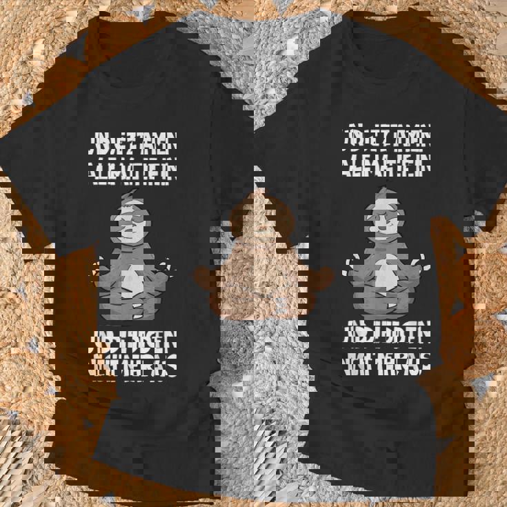Und Jetzt Atmen Alle Mal Tief Ein Faultier Lustiges Spruch T-Shirt Geschenke für alte Männer