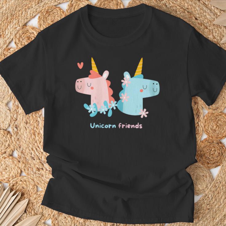 Unicorn Friends Einhorn Freunde Mädchen Kinder T-Shirt Geschenke für alte Männer