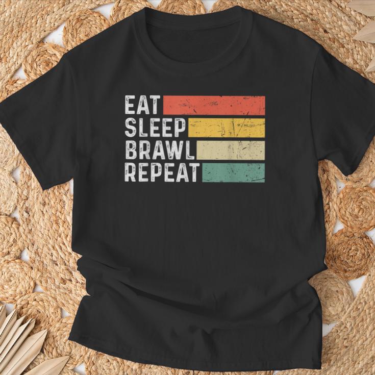 Video Gaming Game Retro Game Eat Sleep Brawl Repeat T-Shirt Geschenke für alte Männer