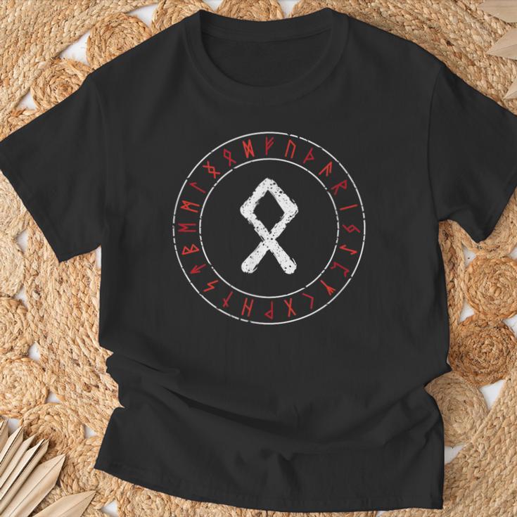 Viking Rune Othala Runic Circle Nordic Mythology Celtic T-Shirt Geschenke für alte Männer