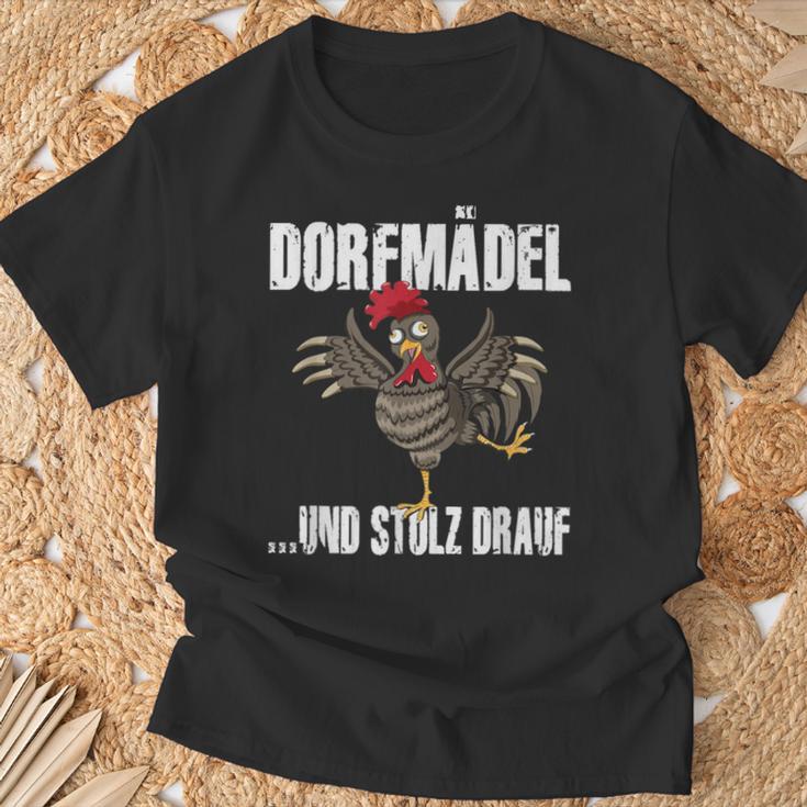 Village Girl And Pride Drauf Dorfkinder Chickenillage T-Shirt Geschenke für alte Männer