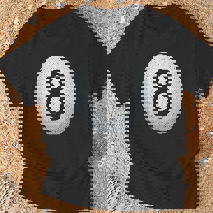 Vintage 8-Ball Gráfico De Billar Camiseta unisex Regalos para ancianos