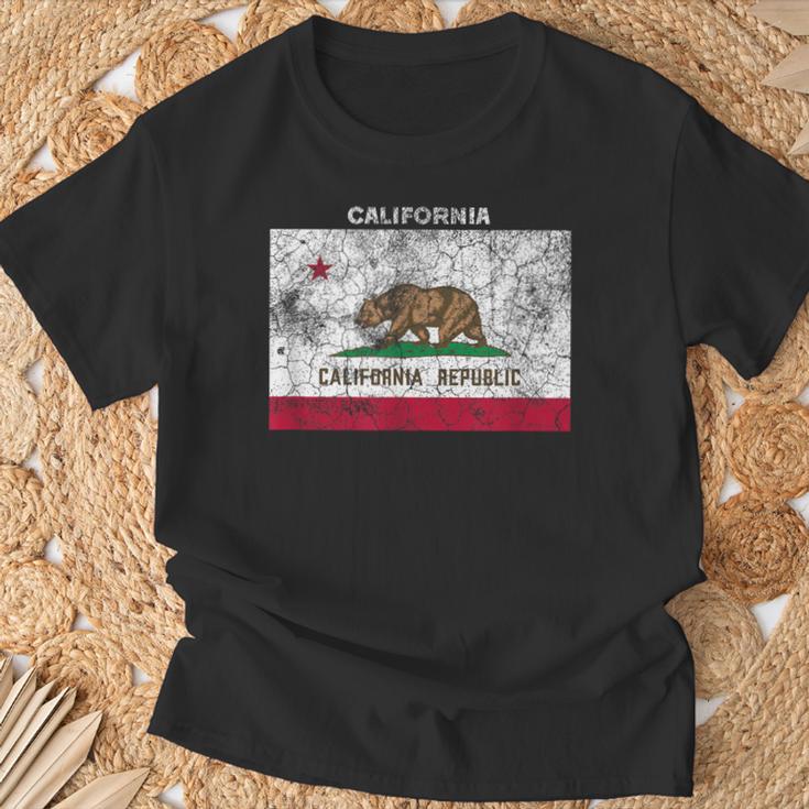 Vintage California Flag T-Shirt Geschenke für alte Männer