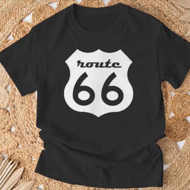 Vintage Retro Us American Highway Sign Interstate Road T-Shirt Geschenke für alte Männer