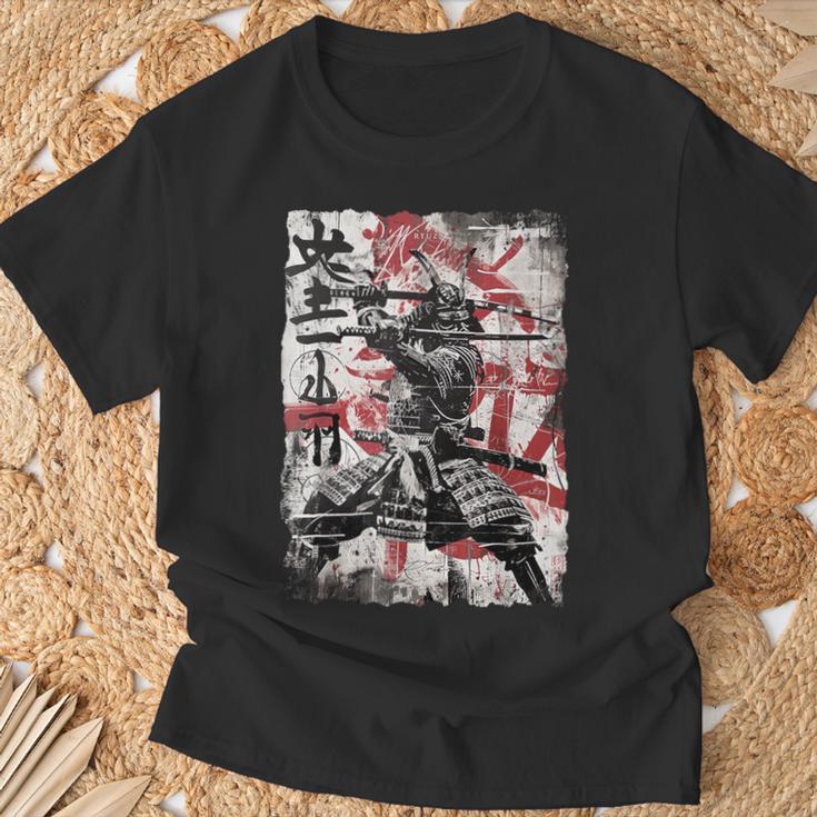 Vintage Samurai Mask Asia Japan Graffiti Tokyo Samurai T-Shirt Geschenke für alte Männer