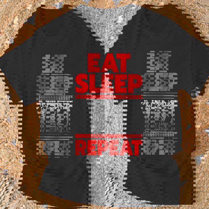 Vintage Yeet Apparel Saying Eat Sleep Repeat T-Shirt Gifts for Old Men