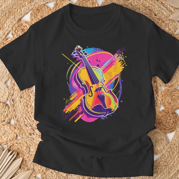 Violin Cartooniolin Loversiolin School T-Shirt Geschenke für alte Männer