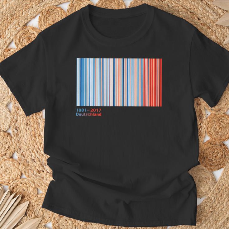 Warmth Stripes Germany Annual Temperatures T-Shirt Geschenke für alte Männer