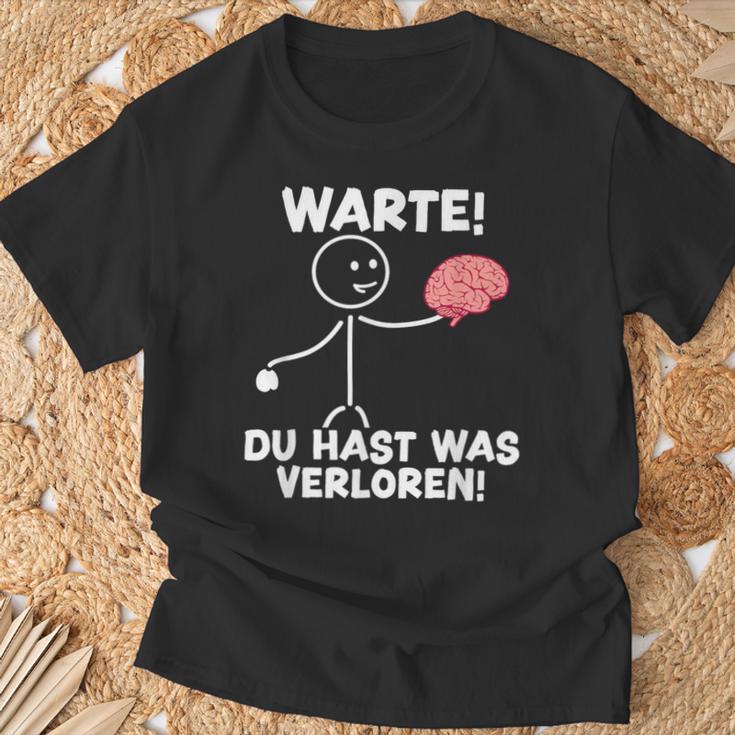 Warte Du Hast Waserloren Lustiger Spruch T-Shirt Geschenke für alte Männer