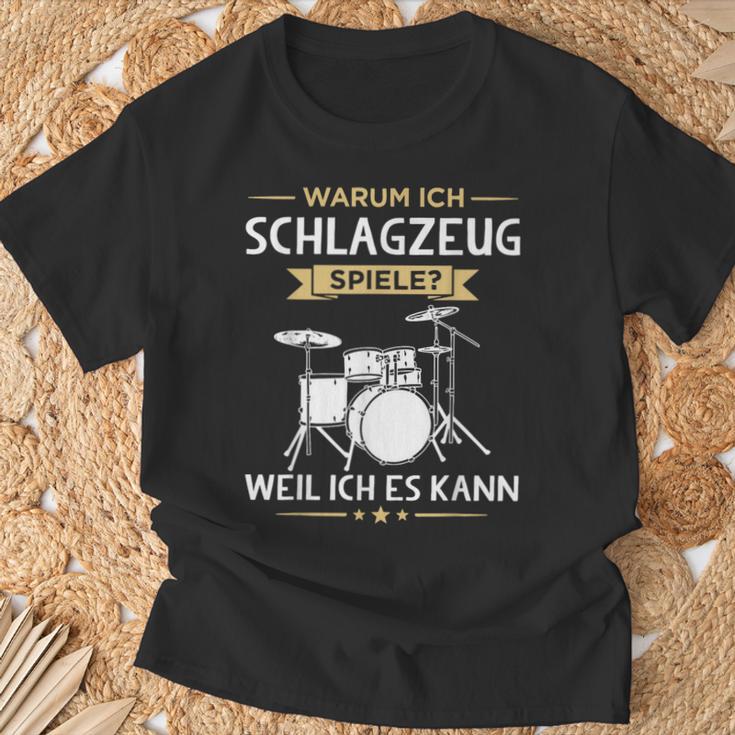 Warum Ich Drums Spiele Drummer T-Shirt Geschenke für alte Männer