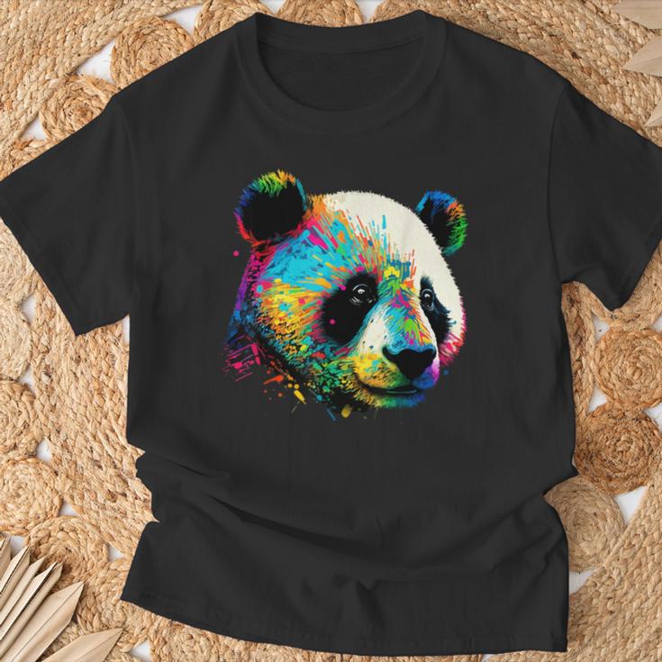 Watercolor Panda T-Shirt Geschenke für alte Männer