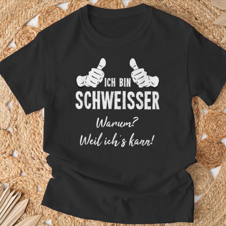 Welding Ich Bin Welder Weil Ichs Kann T-Shirt Geschenke für alte Männer